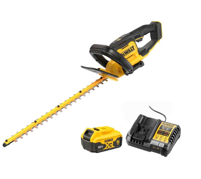 dew-dcmht562p1-gb-dewalt-dcmht562p1-18v-55cm-hedge-trimmer-kit-01.jpg DeWalt DCMHT562P1 18V 55cm Hedge Trimmer Kit - Image 1