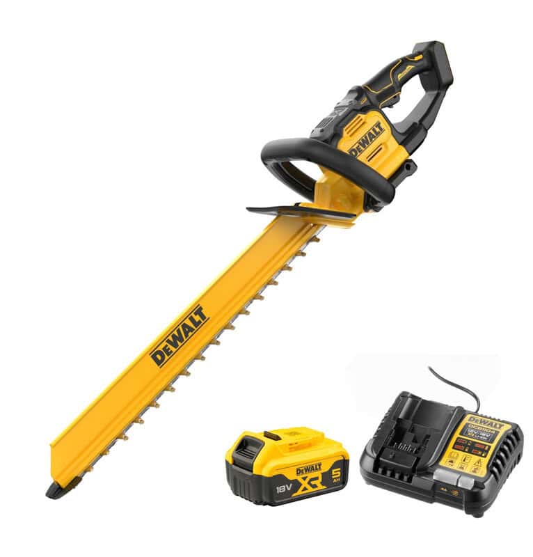 dew-dcmht567p1-gb-dewalt-dcmht567p1-18v-60cm-hedge-trimmer-kit-01.jpg DeWalt DCMHT567P1 18V 60cm Hedge Trimmer Kit - Image 1