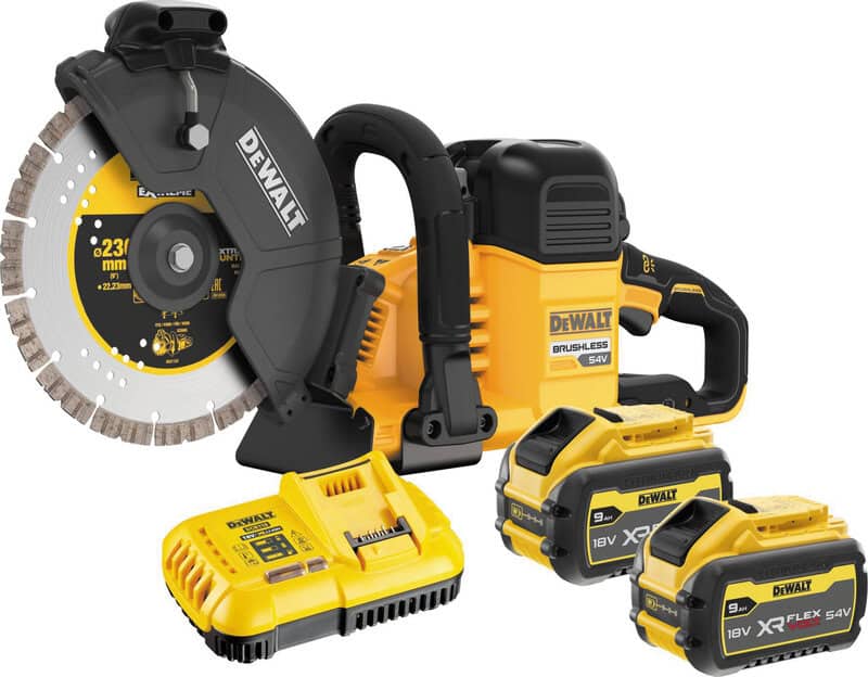 dew-dcs691x2-gb-dewalt-dcs691x2-54v-230mm-disc-cutter-kit-01.jpg DeWalt DCS691X2 54V 230mm Disc Cutter Kit - Image 1