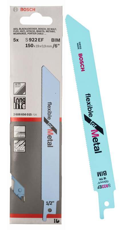 bos-2-608-656-015-bosch-s922ef-150mm-18tpi-flexible-for-metal-pack-of-5-01.jpg Bosch S922EF 150mm 18TPI Flexible for Metal - Pack of 5 - Image 1