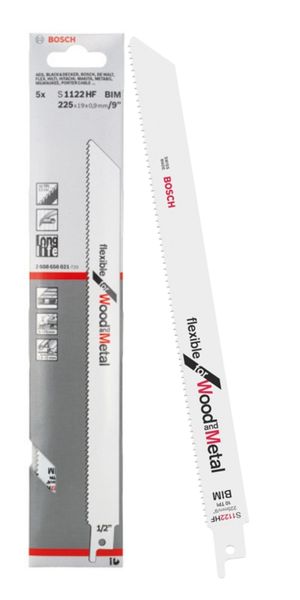 bos-2-608-656-021-bosch-s1122hf-225mm-10tpi-reciprocating-saw-blades-pack-of-5-01.jpg Bosch S1122HF 225mm 10TPI Reciprocating Saw Blades - Pack of 5 - Image 1