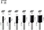 Bosch 2.607.017.467 1/4" Router Cutter Set - 6pc - Image 2