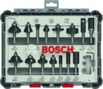 Bosch 2.607.017.473 1/4in Router Cutters Set - 15pc