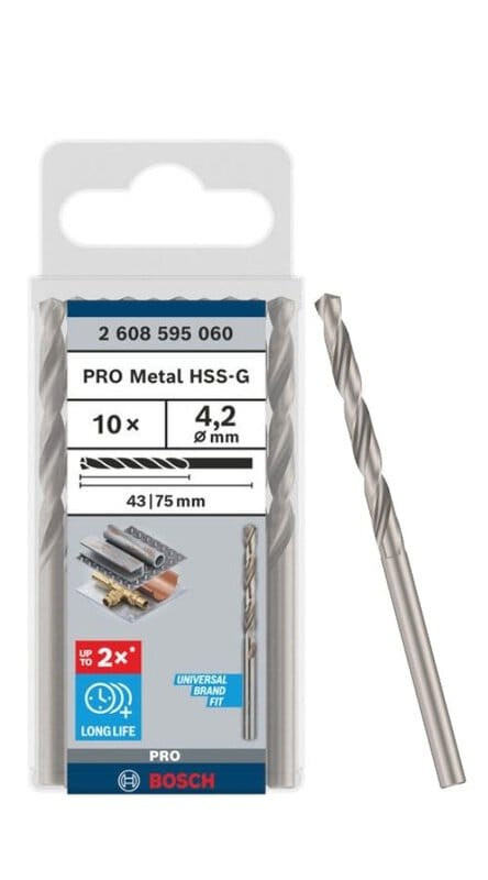bos-2608595060-bosch-2-608-595-060-4-2mm-hss-g-metal-drill-bit-pack-of-10-01.jpg Bosch 2.608.595.060 4.2mm HSS-G Metal Drill Bit - Pack of 10 - Image 1