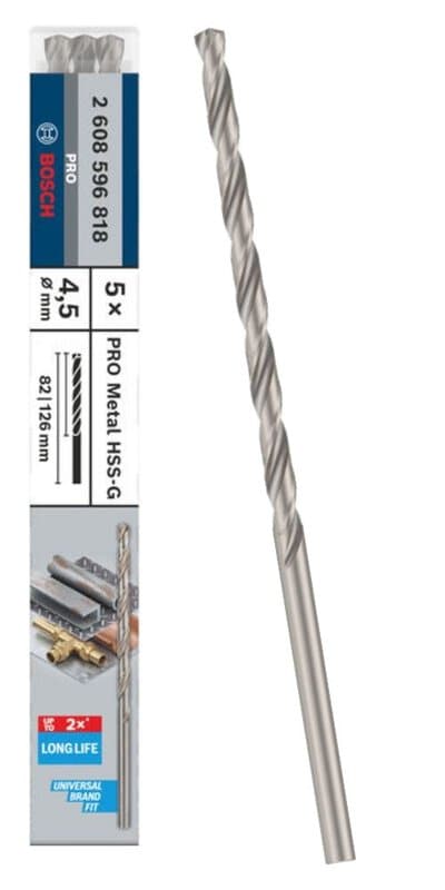 bos-2608596818-bosch-2-608-596-818-4-5mm-hss-g-metal-drill-bit-pack-of-5-01.jpg Bosch 2.608.596.818 4.5mm HSS-G Metal Drill Bit - Pack of 5 - Image 1