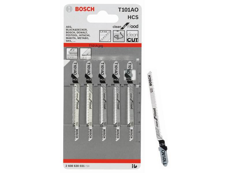bos-2608630031-bosch-t101ao-83mm-wood-jigsaw-blades-pack-of-5-01.jpg Bosch T101AO 83mm Wood Jigsaw Blades - Pack of 5 - Image 1