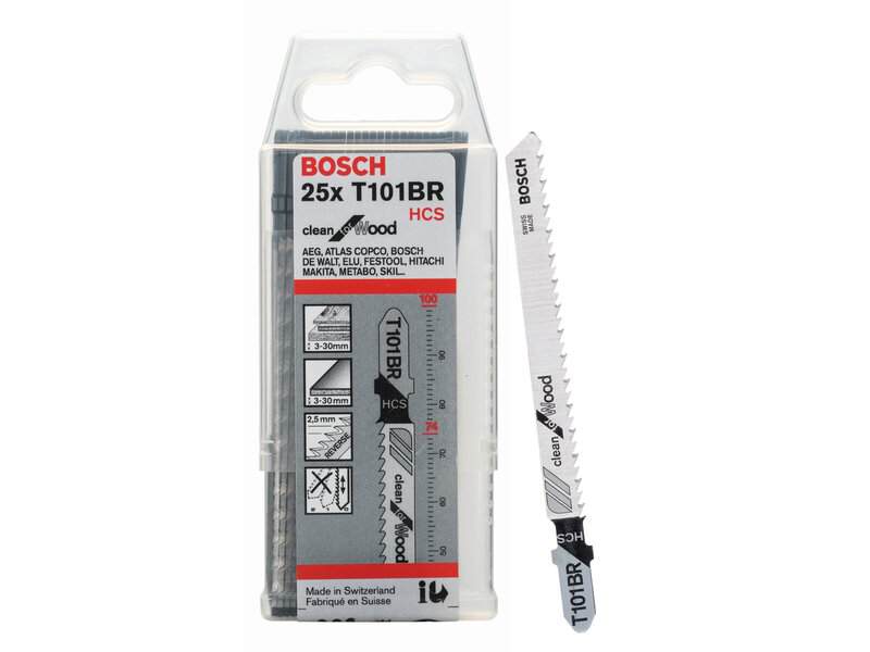 bos-2608633623-bosch-t101br-100mm-hcs-jigsaw-blades-pack-of-25-01.jpg Bosch T101BR 100mm HCS Jigsaw Blades - Pack of 25 - Image 1