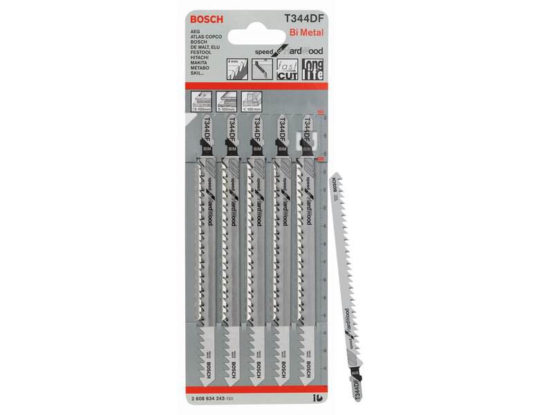 bos-2608634243-bosch-t344df-152mm-bim-jigsaw-blades-pack-of-5-01.jpg Bosch T344DF 152mm BIM Jigsaw Blades - Pack of 5 - Image 1