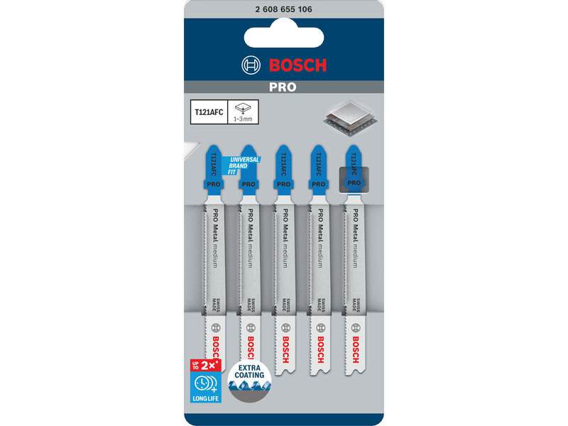bos-2608655106-bosch-t121afc-92mm-metal-jigsaw-blades-pack-of-5-01.jpg Bosch T121AFC 92mm Metal Jigsaw Blades - Pack of 5 - Image 1