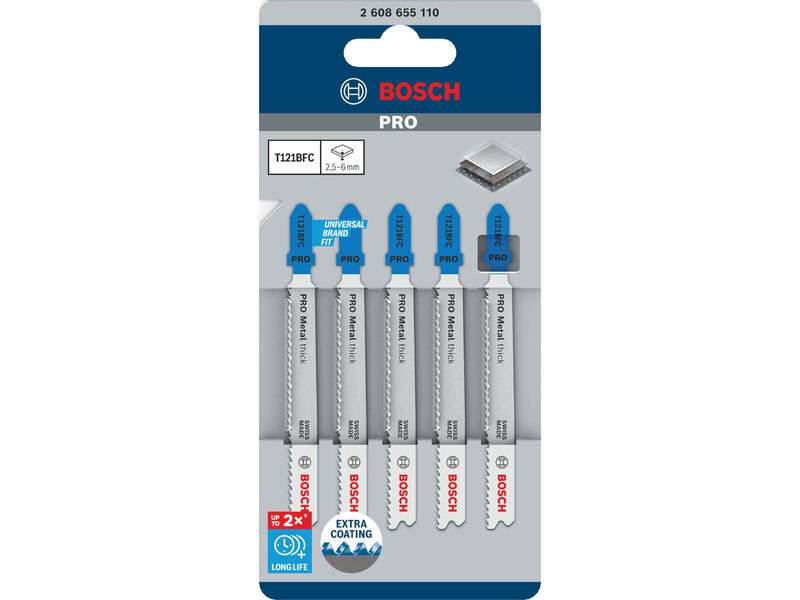 bos-2608655110-bosch-t121bfc-92mm-bim-metal-jigsaw-blades-pack-of-5-01.jpg Bosch T121BFC 92mm BIM Metal Jigsaw Blades - Pack of 5 - Image 1