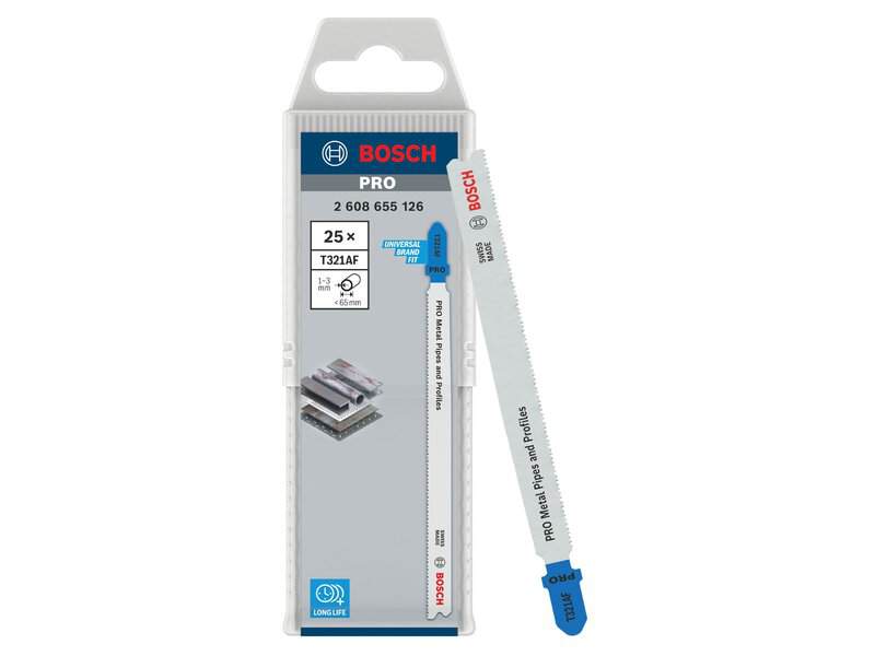 bos-2608655126-bosch-t321af-132mm-metal-jigsaw-blades-pack-of-25-01.jpg Bosch T321AF 132mm Metal Jigsaw Blades - Pack of 25 - Image 1