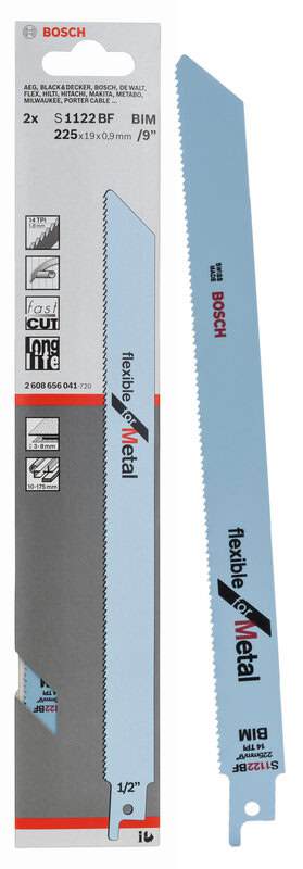 bos-2608656019-bosch-s1122bf-225mm-14tpi-metal-reciprocating-saw-blades-pac-01.jpg Bosch S1122BF 225mm 14TPI Metal Reciprocating Saw Blades - Pack of 5 - Image 1