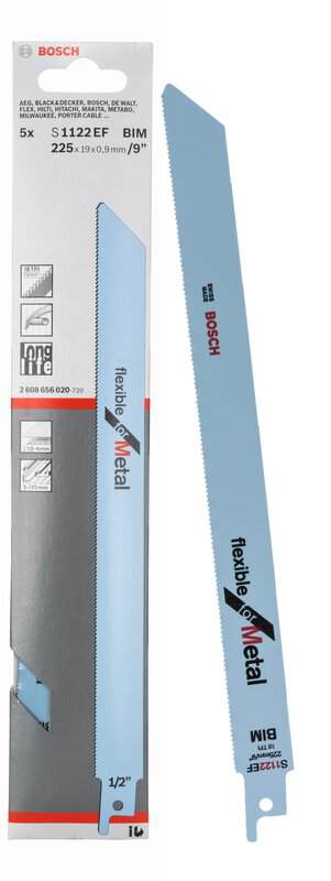 bos-2608656020-bosch-s1122ef-225mm-18tpi-metal-reciprocating-saw-blades-pac-01.jpg Bosch S1122EF 225mm 18TPI Metal Reciprocating Saw Blades - Pack of 5 - Image 1
