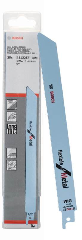 bos-2608656042-bosch-s1122ef-225mm-18tpi-metal-reciprocating-saw-blades-pac-01.jpg Bosch S1122EF 225mm 18TPI Metal Reciprocating Saw Blades - Pack of 25 - Image 1