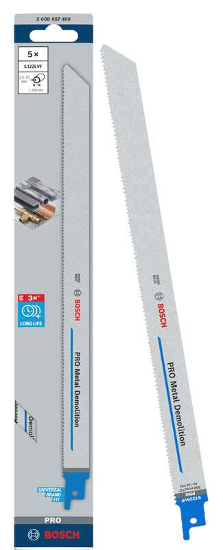 bos-2608657409-bosch-s1225vf-300mm-10-14tpi-reciprocating-saw-blades-pack-o-01.jpg Bosch S1225VF 300mm 10-14TPI Reciprocating Saw Blades - Pack of 5 - Image 1