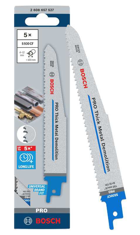 bos-2608657527-bosch-s930cf-150mm-metal-reciprocating-saw-blades-pack-of-5-01.jpg Bosch S930CF 150mm Metal Reciprocating Saw Blades - Pack of 5 - Image 1
