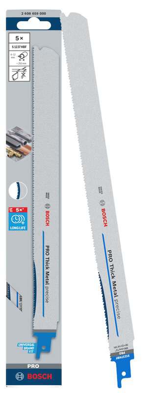 bos-2608659000-bosch-s1237hbf-300mm-10-12-14tpi-metal-reciprocating-saw-bla-01.jpg Bosch S1237HBF 300mm 10-12-14TPI Metal Reciprocating Saw Blades - Pack of 5 - Image 1