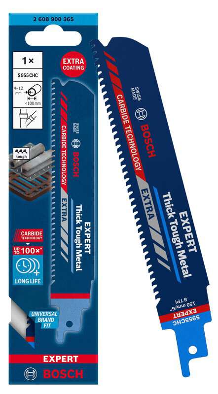 bos-2608900365-bosch-s955chc-150mm-8tpi-reciprocating-saw-blade-pack-of-1-01.jpg Bosch S955CHC 150mm 8TPI Reciprocating Saw Blade - Pack of 1 - Image 1