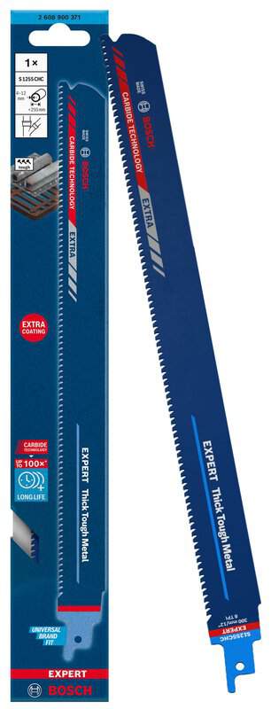 bos-2608900371-bosch-s1255chc-300mm-12tpi-reciprocating-saw-blade-pack-of-1-01.jpg Bosch S1255CHC 300mm 12TPI Reciprocating Saw Blade - Pack of 1 - Image 1