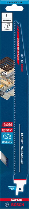 bos-2608900394-bosch-s1256xhm-300mm-multi-material-reciprocating-saw-blade-01.jpg Bosch S1256XHM 300mm Multi-Material Reciprocating Saw Blade - Pack of 1 - Image 1