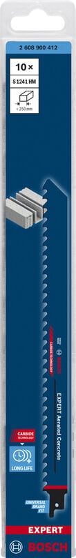 bos-2608900412-bosch-s1241hm-expert-aerated-concrete-blade-pack-of-10-01.jpg Bosch S1241HM Expert Aerated Concrete Blade - Pack of 10 - Image 1