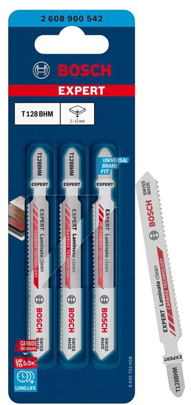 bos-2608900542-bosch-t128bhm-92mm-carbide-jigsaw-blades-pack-of-3-01.jpg Bosch T128BHM 92mm Carbide Jigsaw Blades - Pack of 3 - Image 1