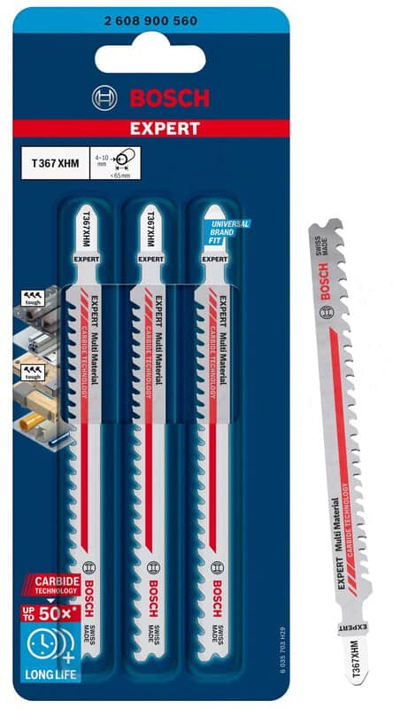 bos-2608900560-bosch-t367xhm-132mm-multi-material-jigsaw-blades-pack-of-3-01.jpg Bosch T367XHM 132mm Multi Material Jigsaw Blades - Pack of 3 - Image 1