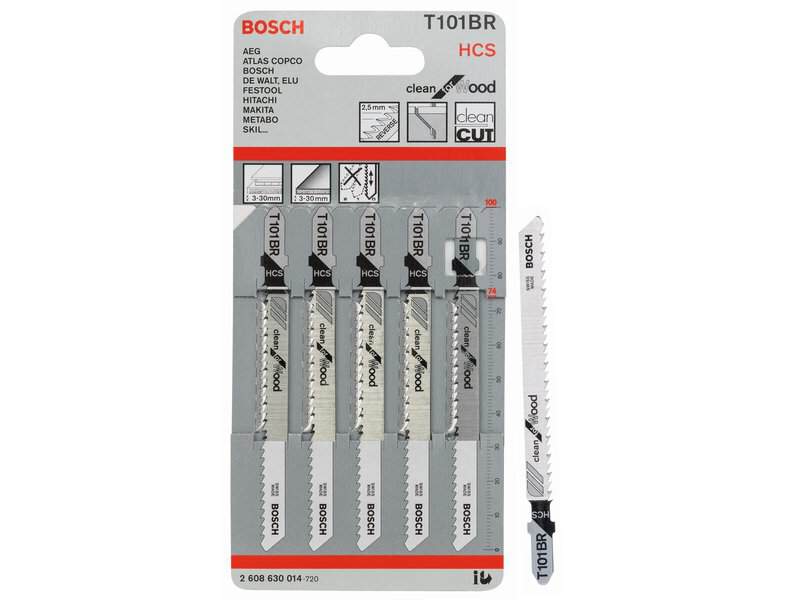 bos-2609256724-bosch-t101br-100mm-hcs-jigsaw-blades-pack-of-5-01.jpg Bosch T101BR 100mm HCS Jigsaw Blades - Pack of 5 - Image 1