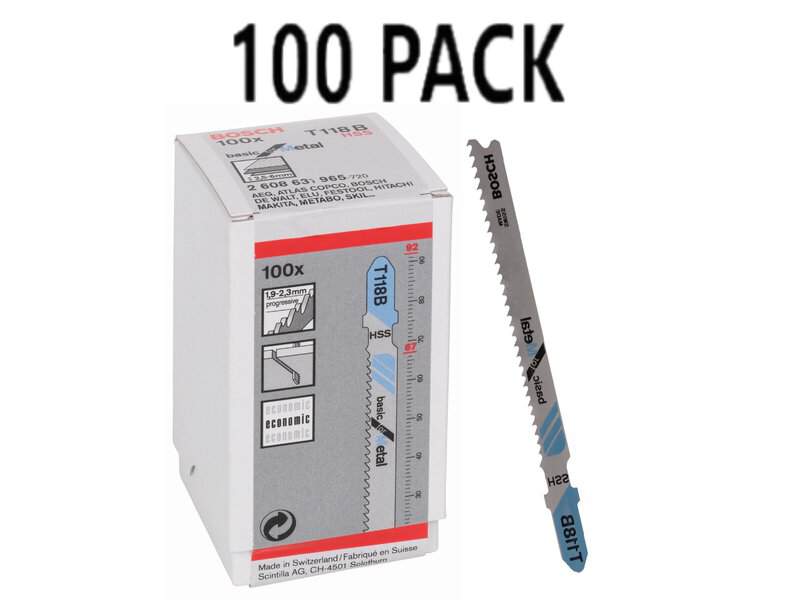 bos-t118b-bosch-t118b-92mm-metal-jigsaw-blades-pack-of-100-01.jpg Bosch T118B 92mm Metal Jigsaw Blades - Pack of 100 - Image 1
