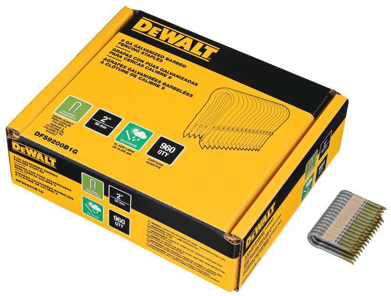 dew-dfs9200b1g-qz-dewalt-dfs9200b1g-qz-50mm-galvanised-fencing-staples-pack-of-01.jpg DeWalt DFS9200B1G-QZ 50mm Galvanised Fencing Staples - Pack of 960 - Image 1