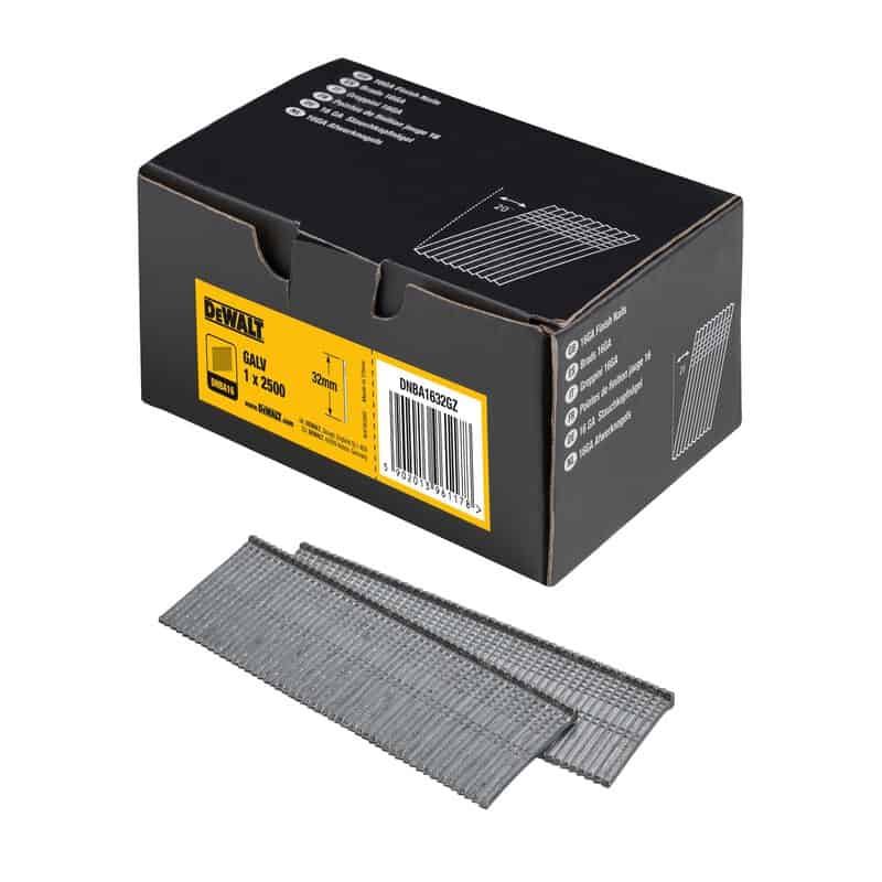 dew-dnba1632gz-dewalt-dnba1632gz-32mm-16g-angled-finish-nails-pack-of-2500-01.jpg DeWalt DNBA1632GZ 32mm 16G Angled Finish Nails - Pack of 2500 - Image 1