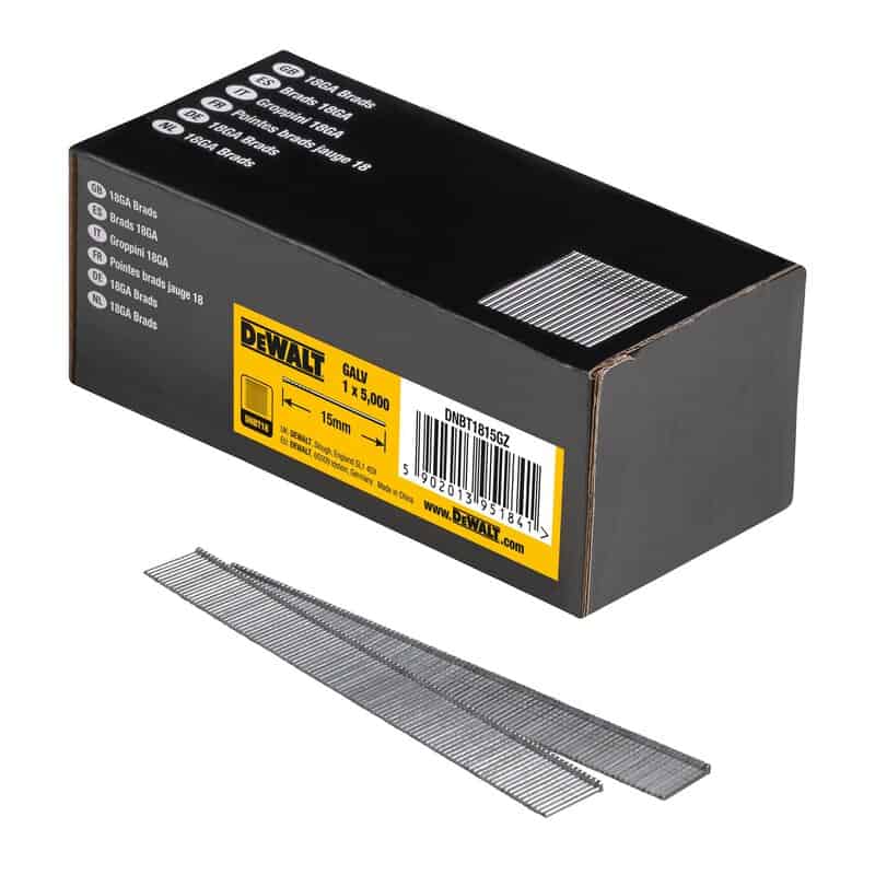 dew-dnbt1815gz-dewalt-dnbt1815gz-15mm-18g-brad-nails-pack-of-5000-01.jpg DeWalt DNBT1815GZ 15mm 18g Brad Nails - Pack of 5000 - Image 1