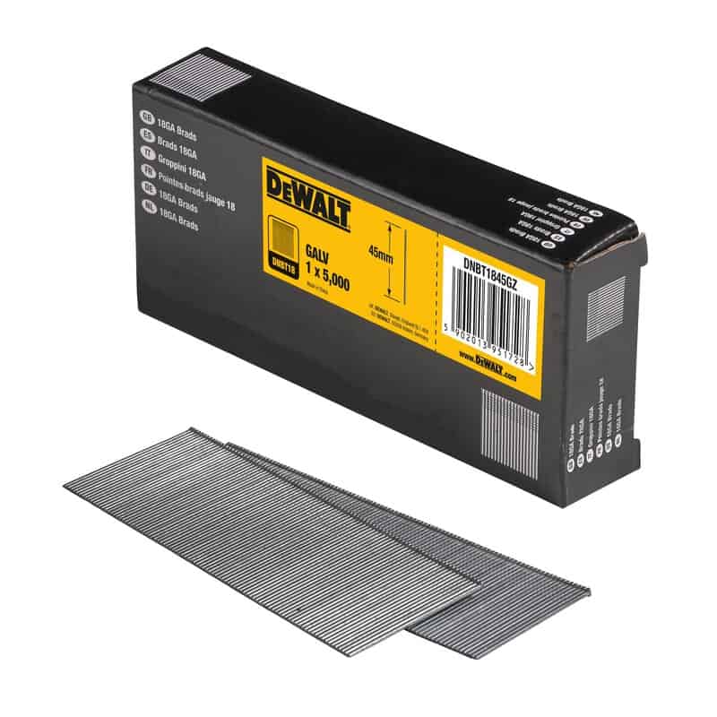 dew-dnbt1845gz-dewalt-dnbt1845gz-45mm-18g-brad-nails-pack-of-5000-01.jpg DeWalt DNBT1845GZ 45mm 18g Brad Nails - Pack of 5000 - Image 1