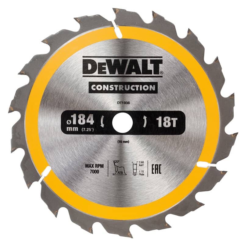 dew-dt1938-qz-dewalt-dt1938-qz-184mm-x-16mm-18t-construction-saw-blade-01.jpg DeWalt DT1938-QZ 184mm x 16mm 18T Construction Saw Blade - Image 1