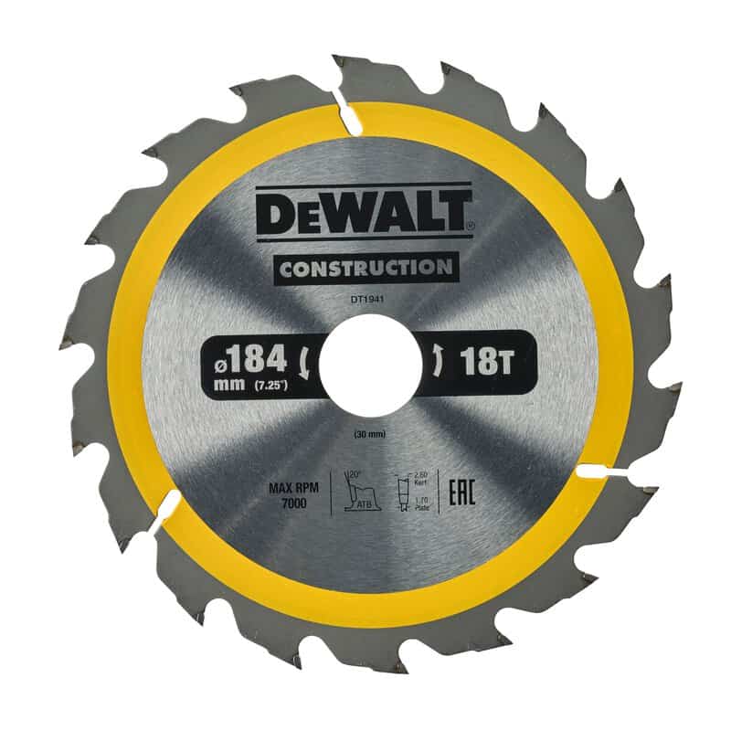dew-dt1941-qz-dewalt-dt1941-qz-184mm-18t-construction-saw-blade-01.jpg DeWalt DT1941-QZ 184mm 18T Construction Saw Blade - Image 1
