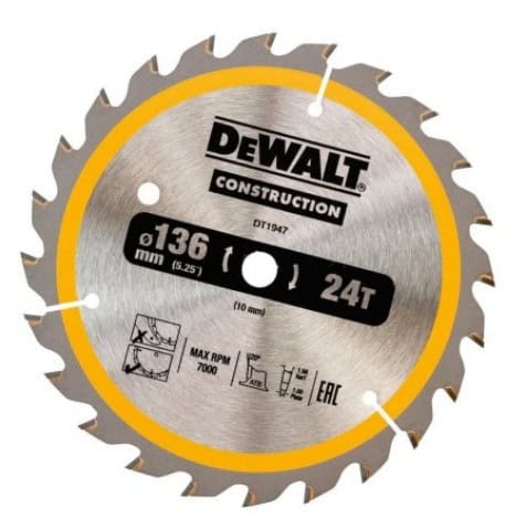 dew-dt1947-qz-dewalt-dt1947-qz-136mm-x-10mm-24t-construction-saw-blade-01.jpg DeWalt DT1947-QZ 136mm x 10mm 24T Construction Saw Blade - Image 1