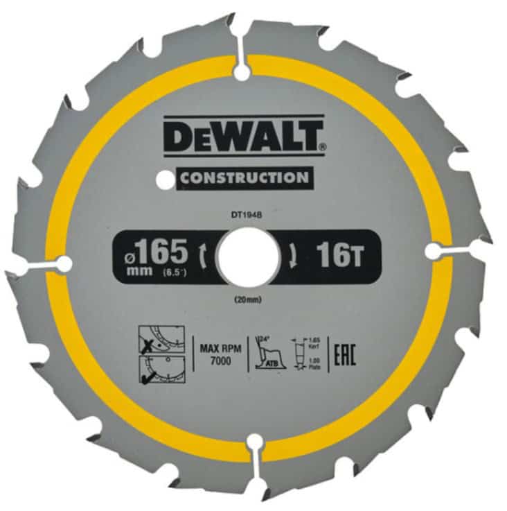dew-dt1948-qz-dewalt-dt1948-qz-165mm-x-20mm-16t-construction-saw-blade-01.jpg DeWalt DT1948-QZ 165mm x 20mm 16T Construction Saw Blade - Image 1