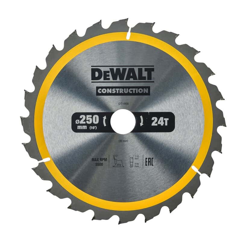 dew-dt1956-qz-dewalt-dt1956-qz-250mm-x-30mm-24t-construction-saw-blade-01.jpg DeWalt DT1956-QZ 250mm x 30mm 24T Construction Saw Blade - Image 1