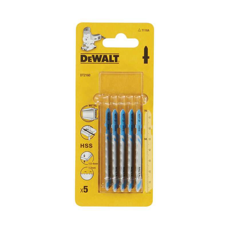 dew-dt2160-qz-dewalt-dt2160-qz-92mm-metal-jigsaw-blades-pack-of-5-01.jpg DeWalt DT2160-QZ 92mm Metal Jigsaw Blades - Pack of 5 - Image 1