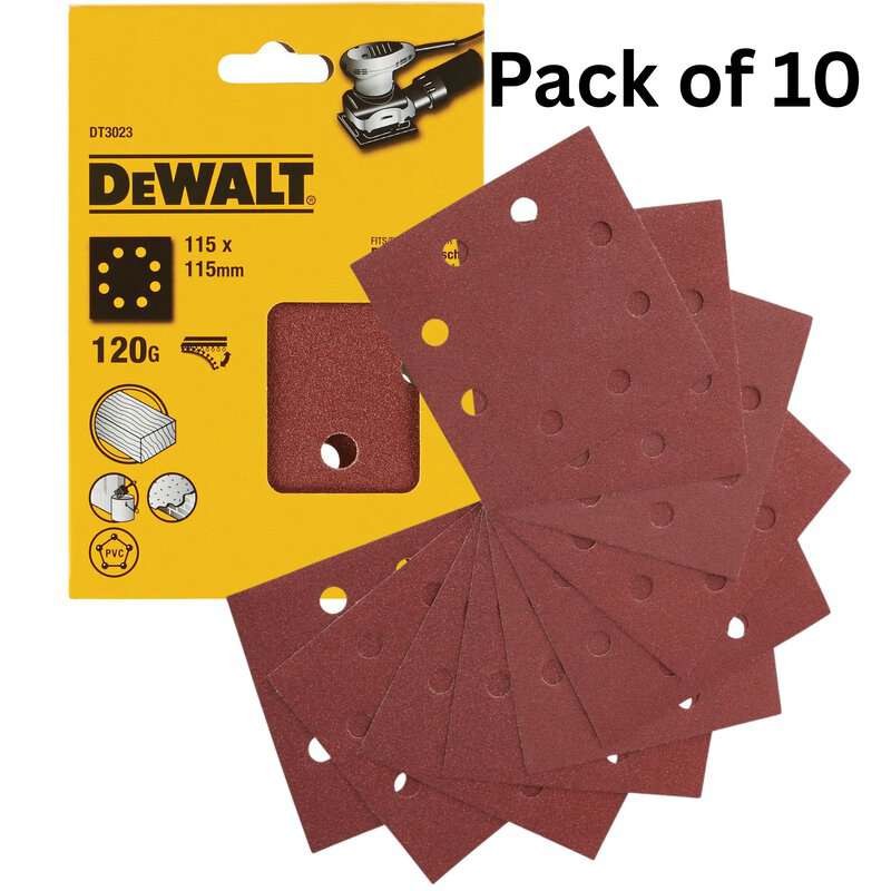 dew-dt3023-qz-dewalt-dt3023-qz-115mm-x-115mm-120-grit-quarter-sanding-shee-01.jpg DeWalt DT3023-QZ 115mm x 115mm 120 Grit Quarter Sanding Sheets - Pack of 10 - Image 1