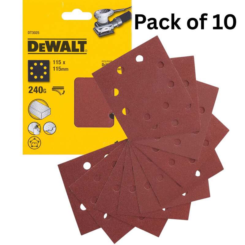 dew-dt3025-qz-dewalt-dt3025-qz-115mm-x-115mm-240-grit-quarter-sanding-shee-01.jpg DeWalt DT3025-QZ 115mm x 115mm 240 Grit Quarter Sanding Sheets - Pack of 10 - Image 1