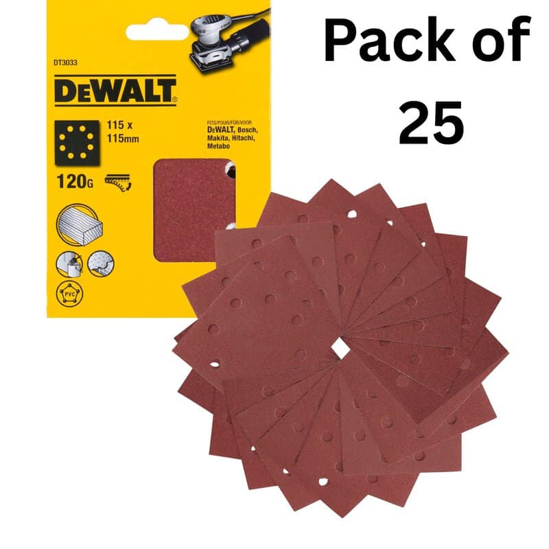dew-dt3033-qz-dewalt-dt3033-qz-115mm-x-115mm-120-grit-quarter-sanding-shee-01.jpg DeWalt DT3033-QZ 115mm x 115mm 120 Grit Quarter Sanding Sheets - Pack of 25 - Image 1