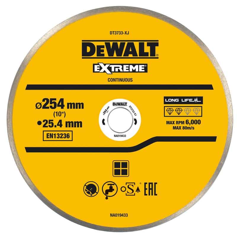 dew-dt3733-xj-dewalt-dt3733-250mm-x-25-4mm-ceramic-tile-saw-blade-01.jpg DeWalt DT3733 250mm x 25.4mm Ceramic Tile Saw Blade - Image 1