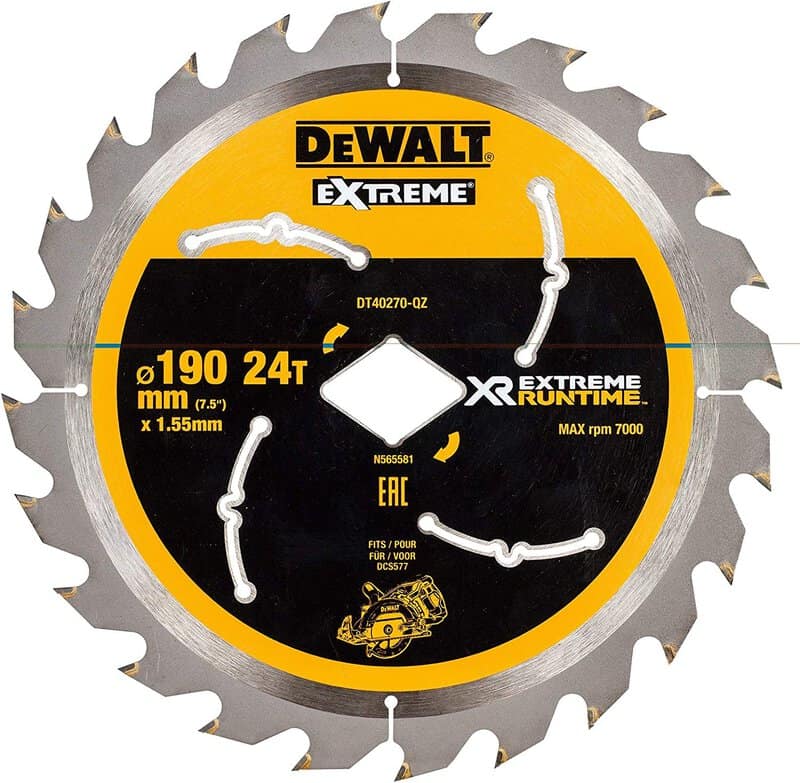 dew-dt40270-qz-dewalt-dt40270-qz-190mm-24t-wood-saw-blade-01.jpg DeWalt DT40270-QZ 190mm 24T Wood Saw Blade - Image 1