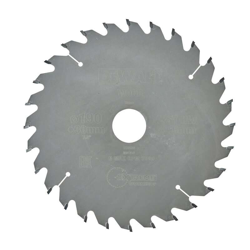 dew-dt4033-qz-dewalt-dt4033-190mm-x-30mm-28t-wood-saw-blade-01.jpg DeWalt DT4033 190mm x 30mm 28T Wood Saw Blade - Image 1