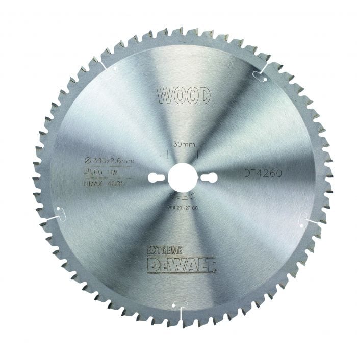 dew-dt4260-qz-dewalt-dt4260-qz-305mm-x-30mm-x-60t-mitre-saw-blade-01.jpg DeWalt DT4260-QZ 305mm x 30mm x 60T Mitre Saw Blade - Image 1