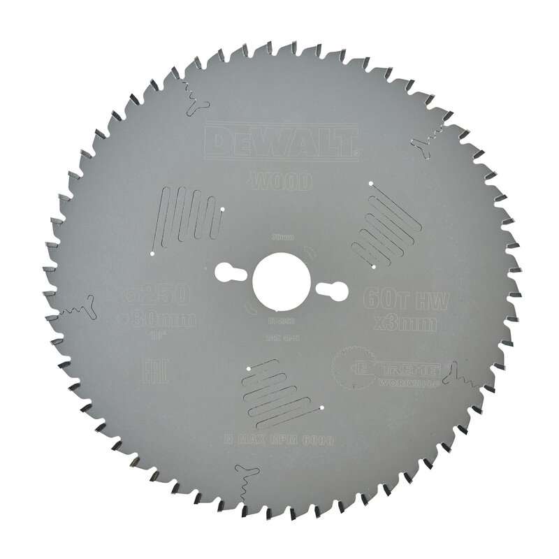 dew-dt4352-qz-dewalt-dt4352-qz-250mm-x-30mm-x-60t-mitre-saw-blade-01.jpg DeWalt DT4352-QZ 250mm x 30mm x 60T Mitre Saw Blade - Image 1