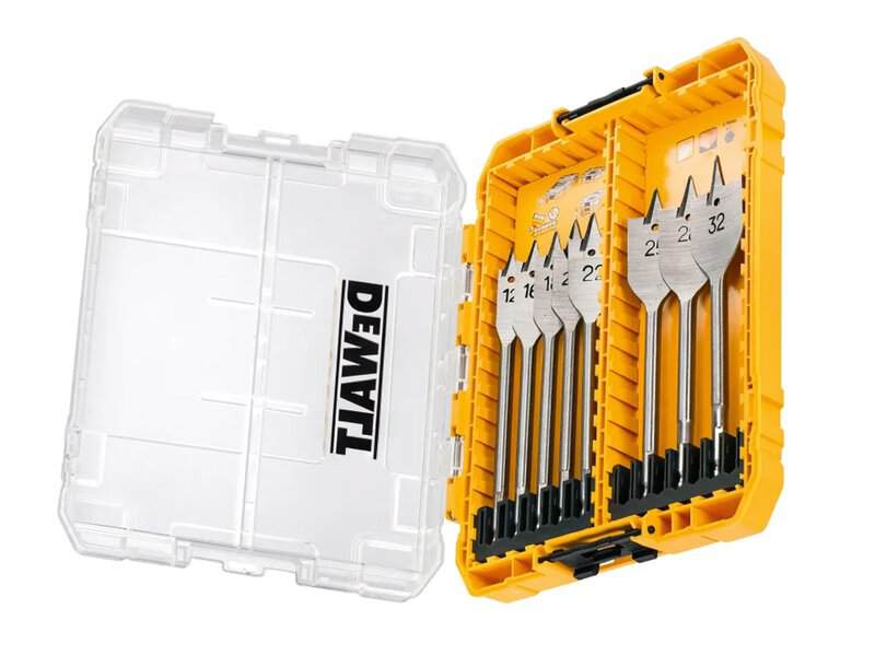 dew-dt70750-qz-dewalt-dt70750-qz-12-32mm-self-cut-spade-bit-set-8pc-01.jpg DeWalt DT70750-QZ 12-32mm Self Cut Spade Bit Set - 8pc - Image 1