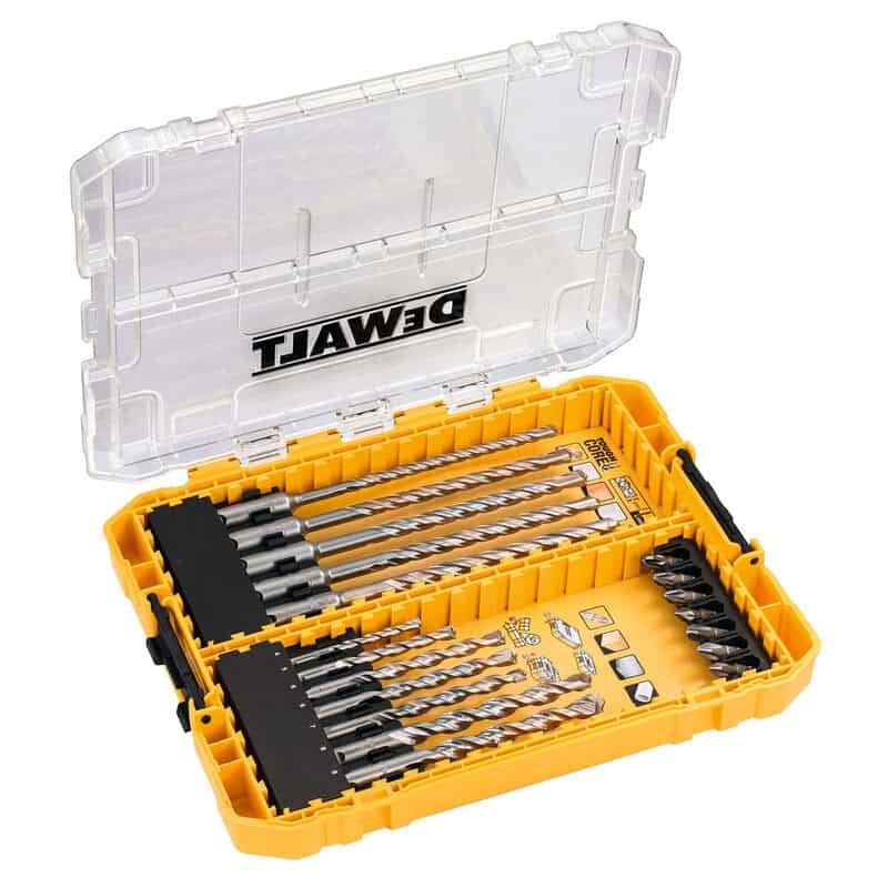 dew-dt70754-qz-dewalt-dt70754-qz-sds-drill-bit-set-19pc-01.jpg DeWalt DT70754-QZ SDS+ Drill Bit Set - 19pc - Image 1