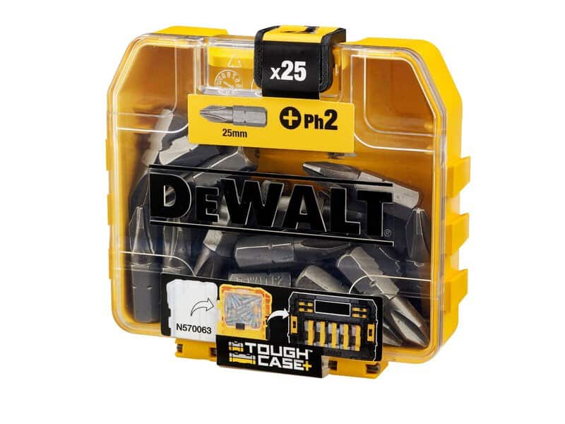 dew-dt71522-qz-dewalt-dt71522-qz-ph2-25mm-screwdriver-bits-25pc-01.jpg DeWalt DT71522-QZ PH2 25mm Screwdriver Bits - 25pc - Image 1